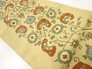 リサイクル　枝花模様織り出し袋帯